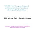 Package deal for WGU D548 Task 1 &ndash; Emergency Response Plan &ndash; Western Governors University &ndash; Academic Year 2026&sol;2027 &ndash; Latest Updated Performance Assessment with Complete Solutions