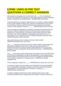 EJPME- US001-03 PRE TEST QUESTIONS & CORRECT ANSWERS