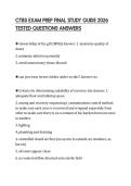 CTBS EXAM PREP FINAL STUDY GUIDE 2026 TESTED QUESTIONS ANSWERS
