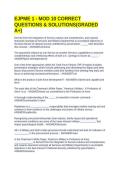 EJPME 1 - MOD 10 CORRECT QUESTIONS & SOLUTIONS&lpar;GRADED A&plus;&rpar;