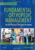 Test Bank &ndash; Fundamental Orthopedic Management for the Physical Therapist Assistant &lpar;4th Edition&rpar; Manske&comma; 2016 &vert; Chapters 1&ndash;29 Covered &vert; Complete Edition &vert; Rated A&plus;