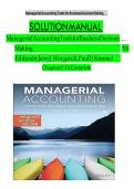Managerial Accounting&colon; Tools for Business Decision Making &lpar;9th Ed&rpar; Solutions