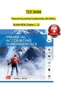 Test bank for financial accounting fundamentals 8th edition by john wild