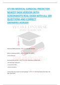 ATI RN MEDICAL SURGICAL PREDICTOR  NEWEST NGN VERSION WITH  SCREENSHOTS REAL EXAM WITH ALL 100  QUESTIONS AND CORRECT  ANSWERS&vert;AGRADE 
