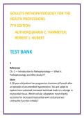 Gould&rsquo;s Pathophysiology Test Bank 7th Edition &vert; VanMeter & Hubert &vert; Pathophysiology MCQs for Health Professions