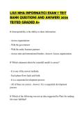 LSUS MHA INFORMATICS EXAM 7 TEST BANK QUESTIONS AND ANSWERS 2026 TESTED GRADED A&plus;