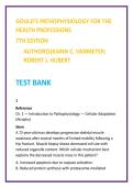 Gould&rsquo;s Pathophysiology Test Bank &lpar;7th Ed&rpar; &vert; VanMeter & Hubert &vert; 20 MCQs per Chapter for Health Professions