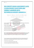 RN CONCEPT-BASED ASSESSMENT LEVEL  2 EXAM NEWEST QUESTIONS AND  CORRECT ANSWERS WITH  RATIONALES&vert;ALREADY GRADED A&plus;
