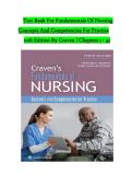 Fundamentals of Nursing &lpar;10th Edition&comma; 2026&rpar; &ndash; Test Bank PDF &ndash; Craven- Latest Update