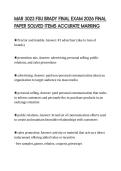 MAR 3023 FSU BRADY FINAL EXAM 2026 FINAL PAPER SOLVED ITEMS ACCURATE MARKING