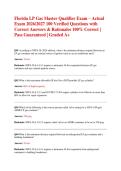 Florida LP Gas Master Qualifier Exam &ndash; Actual Exam 2026&sol;2027 100 Verified Questions with Correct Answers & Rationales 100&percnt; Correct &vert; Pass Guaranteed &vert; Graded A&plus;
