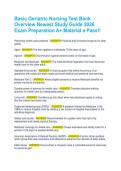 Geriatric Nursing Test Bank & Study Guide 2026&colon; A&plus; Exam Prep & Practice Questions