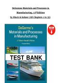 Solutions Manual for DeGarmo&rsquo;s Materials and Processes in Manufacturing &lpar;13th Edition&comma; 2026&rpar; &ndash; PDF &ndash; Black 