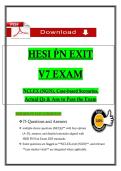 HESI PN Exit Exam V7 2025 &vert; Actual Questions & Answers &vert; NGN Case Studies