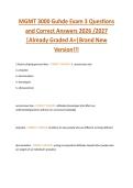 MGMT 3000 Guhde Exam 3 Questions  and Correct Answers 2026 &sol;2027  &vert;Already Graded A&plus;&vert;Brand New  Version&excl;&excl;&excl; 