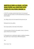 MARYVILLE NURS 623 EXAM 4 ACTUAL EXAM PAPER 2026 QUESTIONS WITH COMPLETE SOLUTIONS GRADED A&plus;