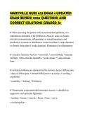MARYVILLE NURS 623 EXAM 4 UPDATED EXAM REVIEW 2026 QUESTIONS AND CORRECT SOLUTIONS GRADED A&plus;