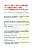 FDNY FSD Final Test 2026 Study Guide&colon; Highly Graded for an A&plus; Score