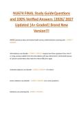 NU674 FINAL Study Guide  Questions  and 100&percnt; Verified Answers &vert;2026&sol; 2027  Updated &vert;A&plus; Graded&vert; Brand New  Version&excl;&excl;&excl; 
