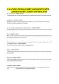 Colorado Life Insurance Final Exam Prep AG Questions with Correct Answers 