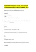Colorado Life Insurance Law Exam &lpar;2&rpar; Questions with Correct Answers