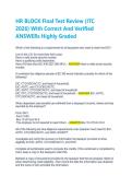 Pass HR Block ITC 2026&colon; Final Test Review & Highly Graded Answers