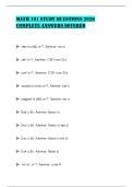 MATH 101 STUDY QUESTIONS 2026 COMPLETE ANSWERS OFFERED