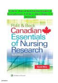 Test Bank &ndash; Canadian Essentials of Nursing Research &lpar;4th Edition&rpar; Polit & Beck&comma; Woo &vert; All Chapters Covered &vert; Complete Edition &vert; Rated A&plus;