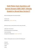 Stott Pilates Exam Questions and  Correct Answers 2026 &sol;2027 &vert;Already  Graded A&plus;&vert;Brand New Version&excl;&excl;&excl; 