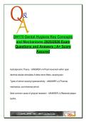 DH 170 DENTAL HYGIENE PRINCIPLES EXAM COMPLETE PACKAGE DEAL