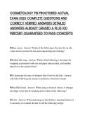 COSMETOLOGY PSI PROCTORED ACTUAL EXAM 2026 COMPLETE QUESTIONS AND CORRECT VERIFIED ANSWERS DETAILED ANSWERS ALREADY GRADED A PLUS 100 PERCENT GUARANTEED TO PASS CONCEPTS