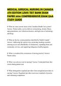 MEDICAL SURGICAL NURSING IN CANADA 4TH EDITION LEWIS TEST BANK EXAM PAPER 2026 COMPREHENSIVE EXAM Q&A STUDY GUIDE