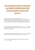 WGU Psychology C180 Exam Questions  and CORRECT ANSWERs 2026 &sol;2027  &vert;Already Graded A&plus;&vert;&vert;Brand New  Version&excl;&excl;&excl; 
