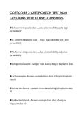 COSTCO ILE 3 CERTIFICATION TEST 2026 QUESTIONS WITH CORRECT ANSWERS