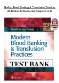 Test Bank for Modern Blood Banking and Transfusion Practices 7th Edition 2026 - PDF - Harmening  Chapter 1-29 