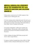 MEDICAL-SURGICAL RN A PROPHECY RELIAS TEST EXAMINATION TEST 2026 COMPLETE QUESTIONS AND SOLUTIONS GRADED A&plus;