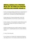 MEDICAL-SURGICAL RN A PROPHECY RELIAS TEST TEST BANK 2026 UPDATED QUESTIONS AND ANSWERS GRADED A&plus;