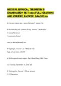 MEDICAL SURGICAL TELEMETRY B EXAMINATION TEST 2026 FULL SOLUTIONS AND VERIFIED ANSWERS GRADED A&plus;