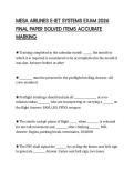 MESA AIRLINES E-JET SYSTEMS EXAM 2026 FINAL PAPER SOLVED ITEMS ACCURATE MARKING