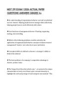 MGT 291 EXAM 1 2026 ACTUAL PAPER QUESTIONS ANSWERS GRADED A&plus;