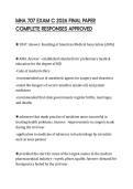 MHA 707 EXAM C 2026 FINAL PAPER COMPLETE RESPONSES APPROVED