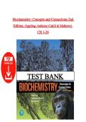 Test Bank &ndash; Biochemistry&colon; Concepts and Connections 2nd Edition &vert; Appling&comma; Anthony-Cahill & Mathews &vert; All Chapters 1&ndash;26 &vert; Latest Edition