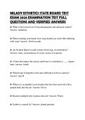 MILADY ESTHETICS STATE BOARD TEST EXAM 2026 EXAMINATION TEST FULL QUESTIONS AND VERIFIED ANSWERS