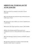 MINNESOTA NAIL TECHNICIAN LAW TEST ACTUAL EXAM 2026