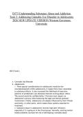 D573 Understanding Substance Abuse and Addiction Task 2&colon; Addressing Cannabis Use Disorder in Adolescents 2026 NEW UPDATE VERSION Western Governors University