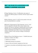 MKT 100 EXAM FULL QUESTIONS AND CORRECT ANSWERS 2026 EXAM