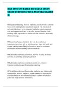 MKT 100 TEST PAPER 2026 EXAM STUDY SHEET QUESTIONS WITH ANSWERS GRADED A&plus;