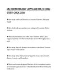 MN COSMETOLOGY LAWS AND RULES EXAM STUDY GUIDE 2026