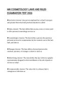 MN COSMETOLOGY LAWS AND RULES EXAMINATION TEST 2026