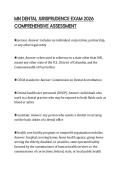 MN DENTAL JURISPRUDENCE EXAM 2026 COMPREHENSIVE ASSESSMENT